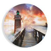 Lighthouse Glass Wall Art.